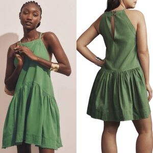 Anthropologie Pilcro Kyla Flounce Dress in Green
